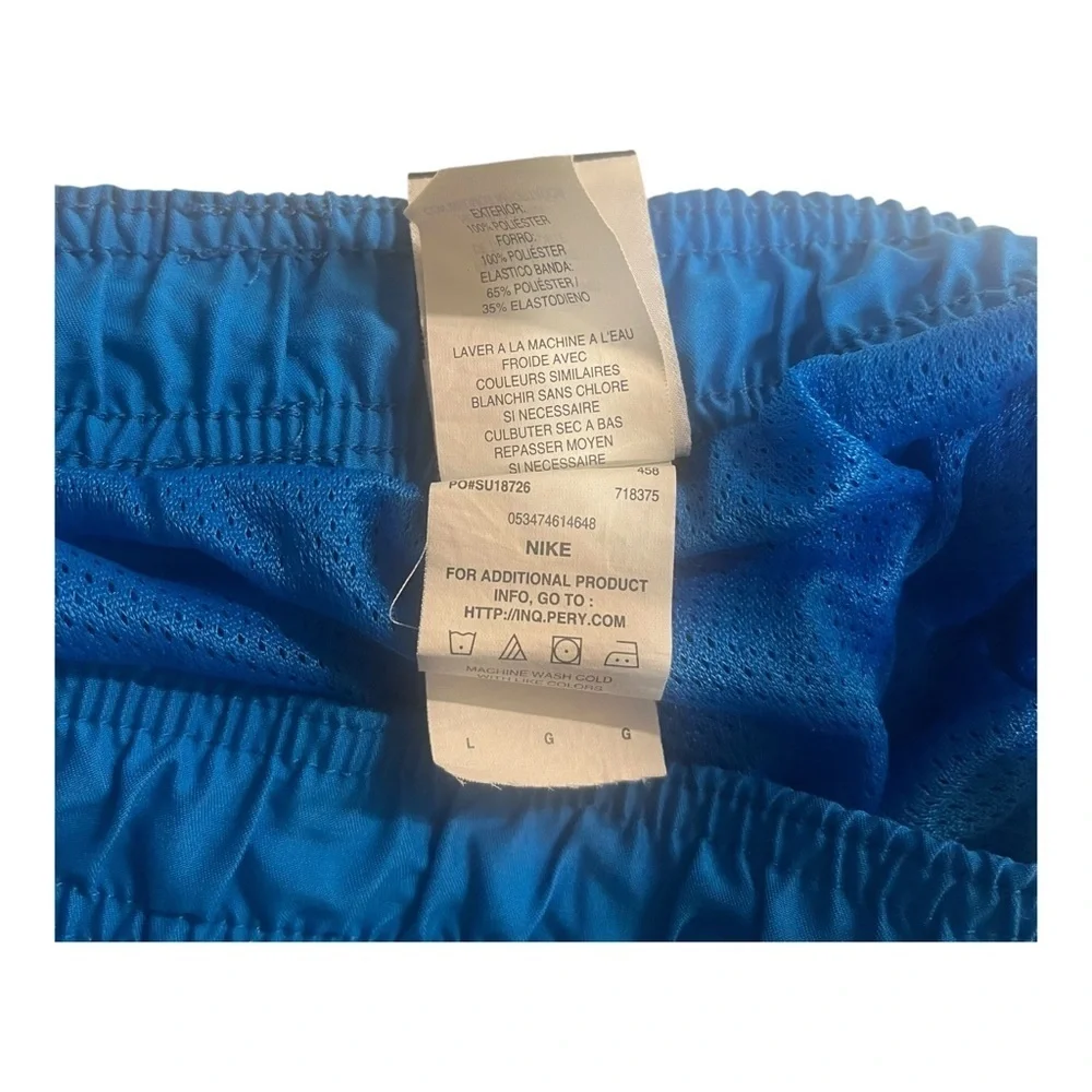Nike royal blue polyester Men’s  swim trunks Large pockets elastic waist string